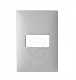 Placa P/1 Modulo Horizontal 4x2 - Pial Plus + Cinza 